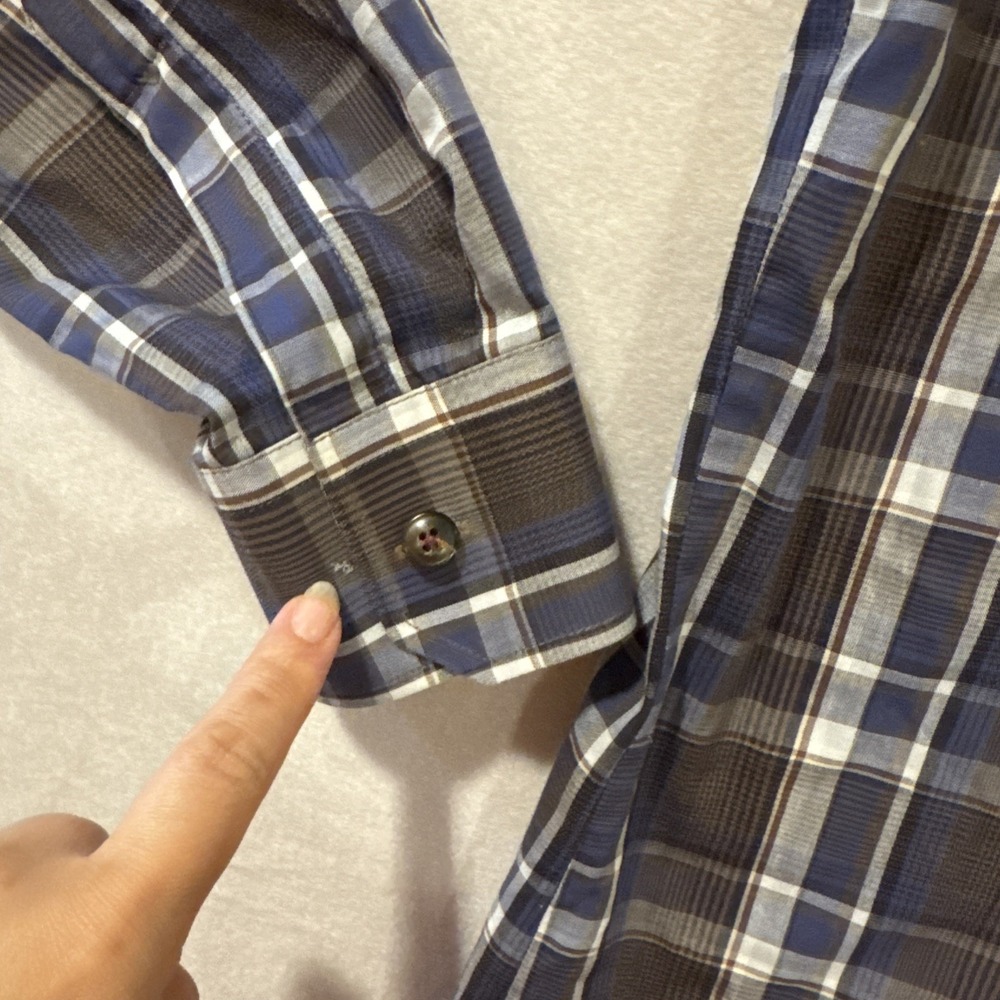 Haupt Germany Men Button Shirt Modern Fit Sz M 39/40, 15 1/2 - Picture 7 of 8